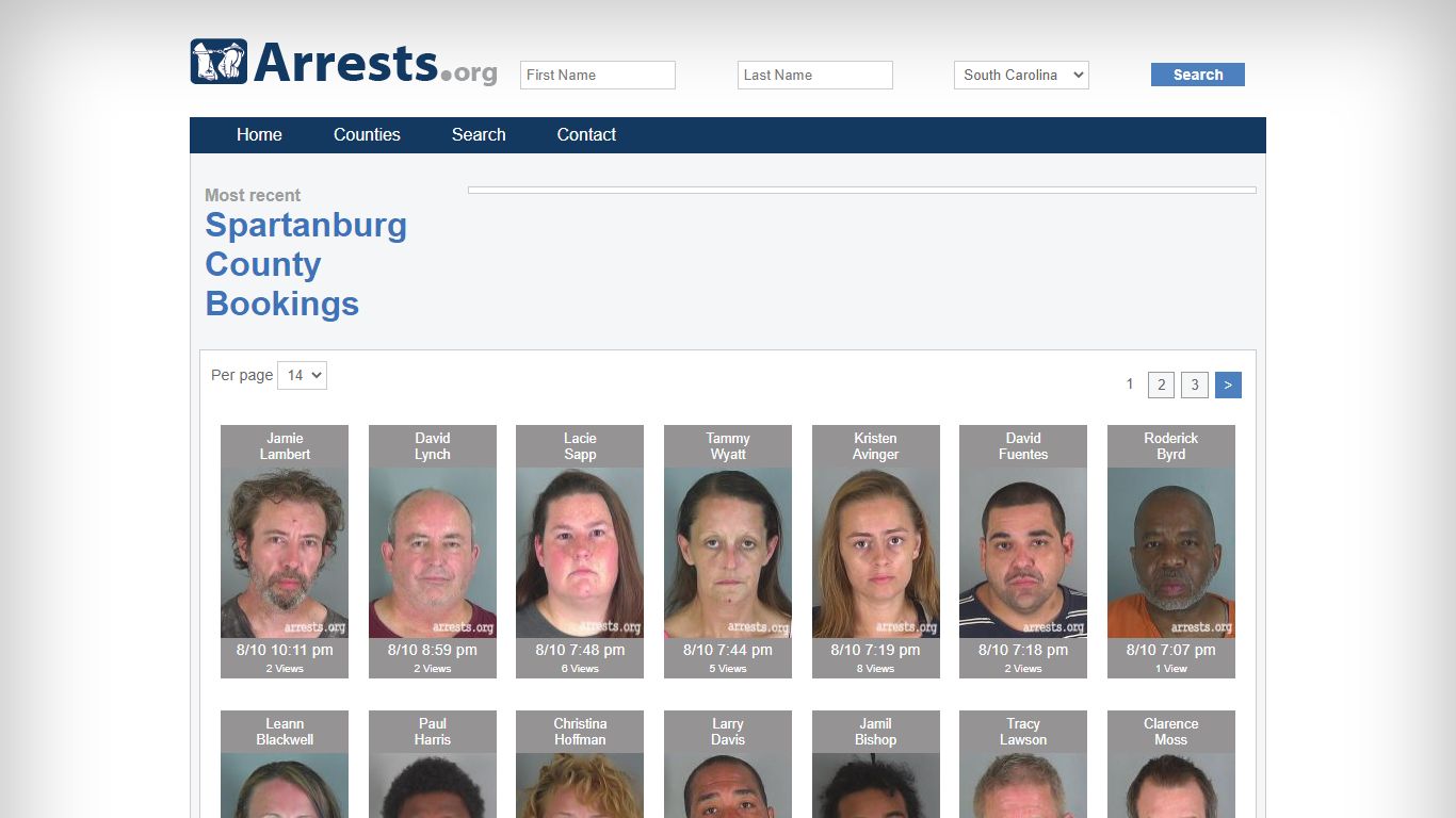 Spartanburg County Arrests and Inmate Search